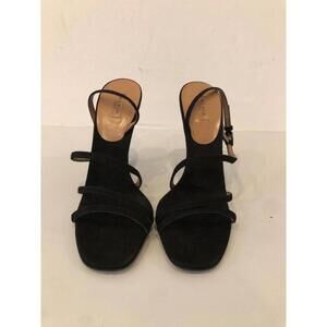 Stylish Black Suede Asymmetrical High Heels by Alaia